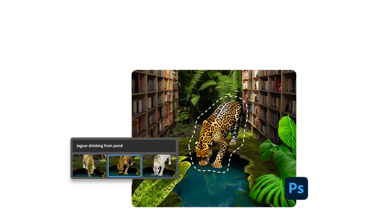 Adobe Photoshop, powered by Firefly.