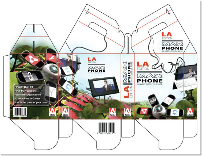 Mock packaging for MAX phone.
