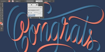 Use personalized settings to stylize your custom lettering.