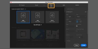Screenshot showing InDesign user interface