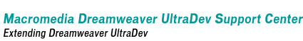 Macromedia Dreamweaver UltraDev Support Center - Extending Dreamweaver UltraDev