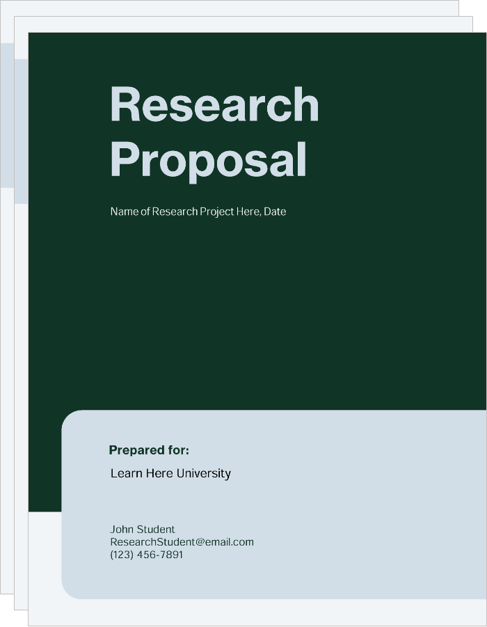 Screenshot of a research proposal template.