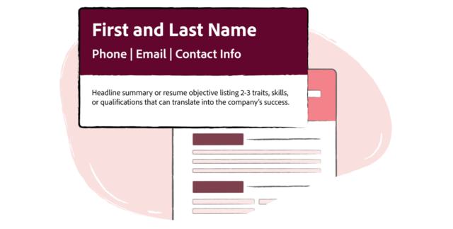 An applicant's name, phone number, and email address appear at the top of a resume.