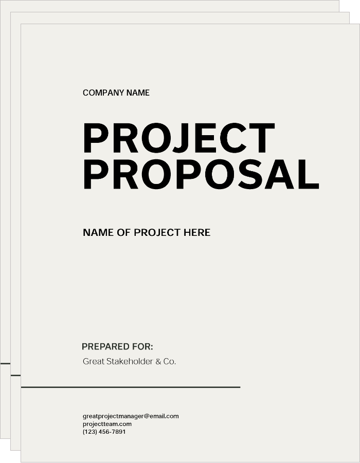 Screenshot of a project proposal template.