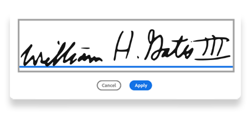 Bill Gates’s signature.