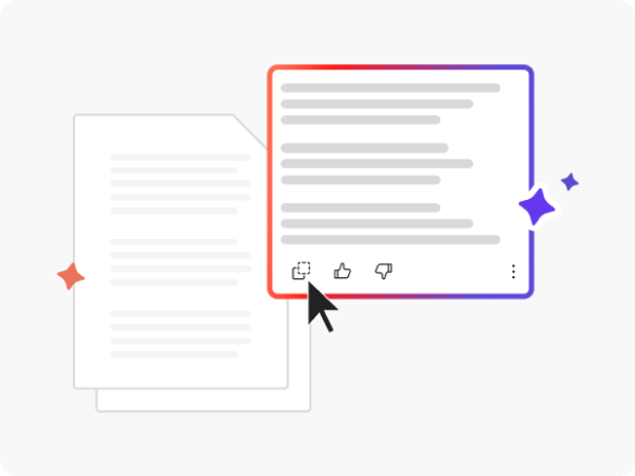 AI Assistant helps rewrite content.