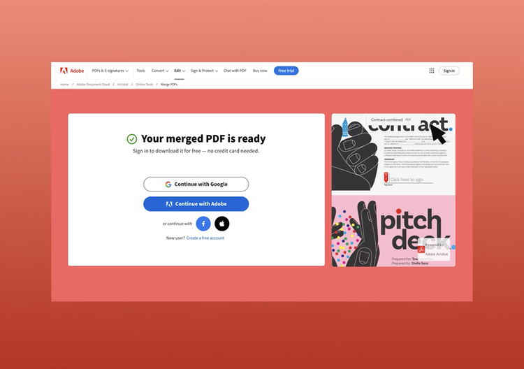 Play video: How to merge PDFs