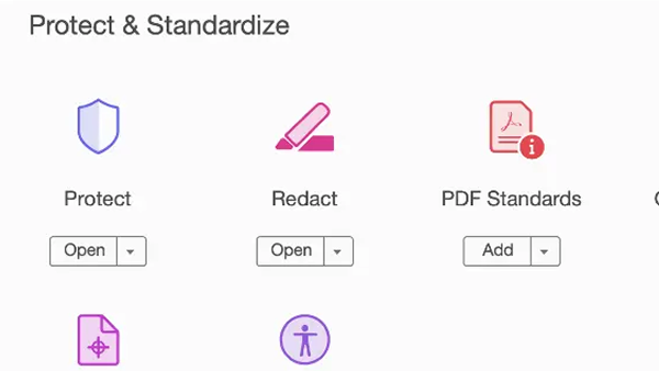 The first step to redact a PDF is to select Tools, then Redact.