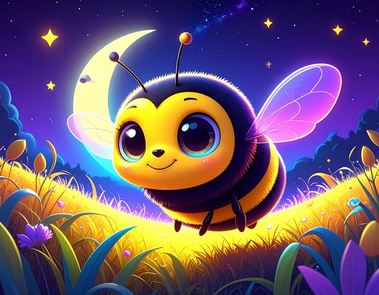 Firefly generated image of a bumblebee used for a prompting test assignment.
