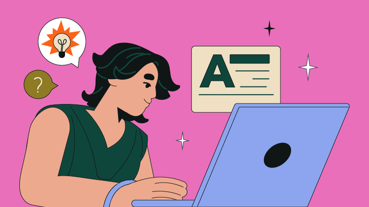 A student learns how to title an essay.