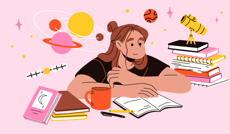 A woman uses AI tools to improve reading comprehension.