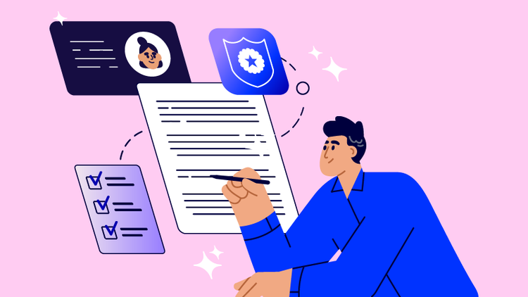 A person uses an AI detector to check a document.