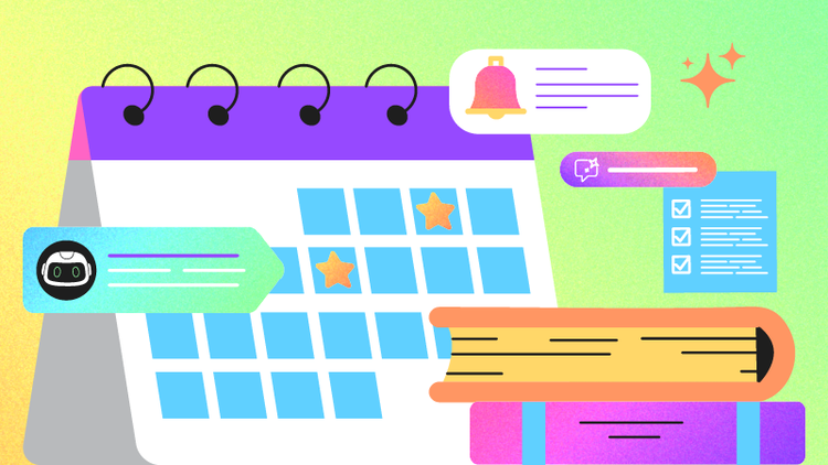 A calendar is used for scheduling study sessions.