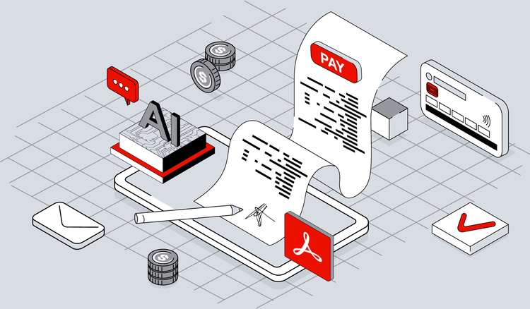 An invoice is generated using AI.
