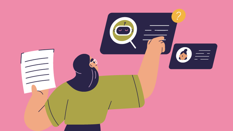 A student explores how AI detectors work.