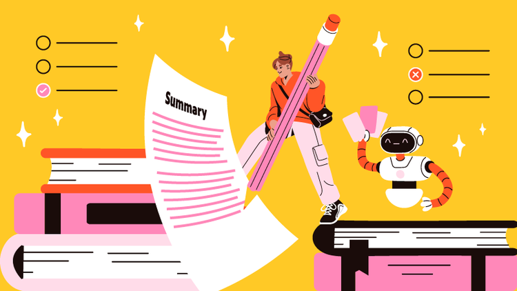 A student uses AI tools to improve reading comprehension.