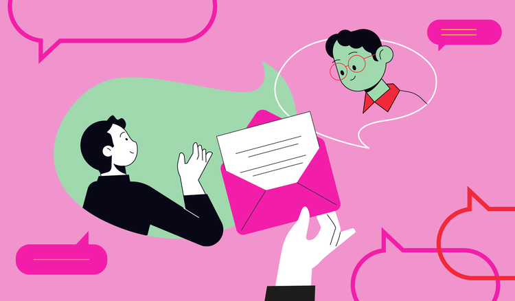 A person sends a letter of introduction to another person.