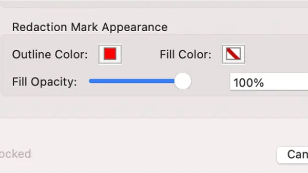 You can select your preferred redaction marks in a PDF.