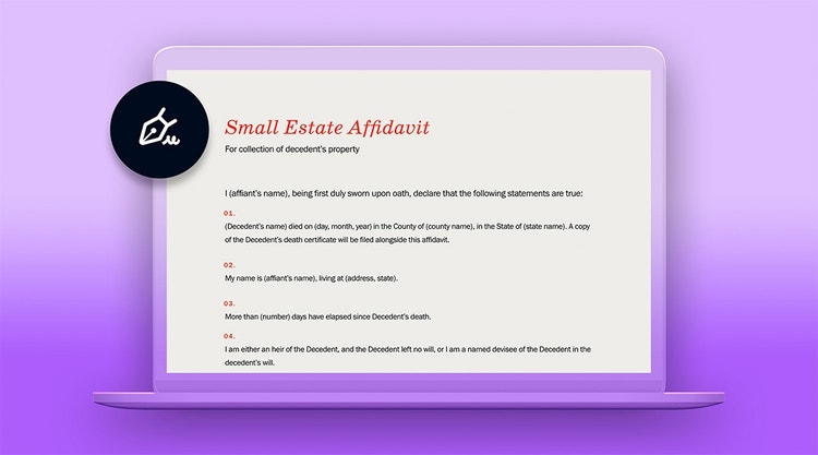 Example of an estate planning affidavit in Adobe Sign
