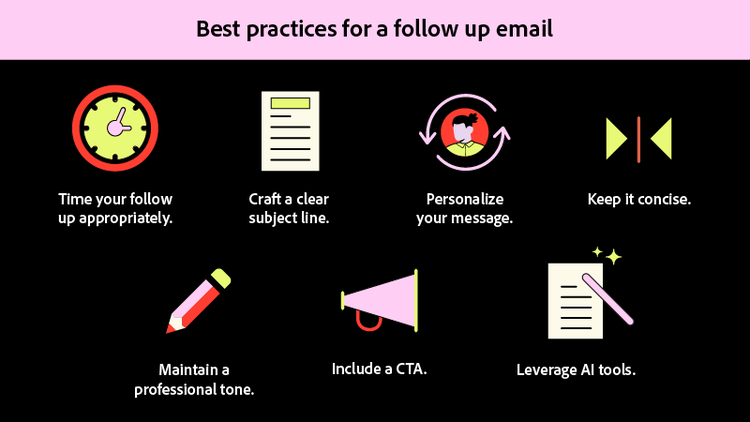Best practices for a follow-up email.