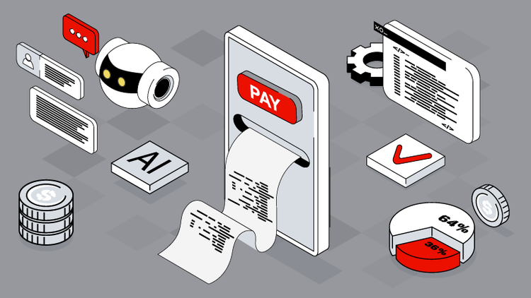 An invoice is generated using AI.