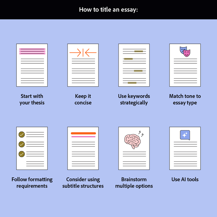 Guidelines and tips for how to title an essay.