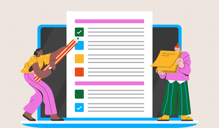 Students create a PSAT study guide using AI tools.