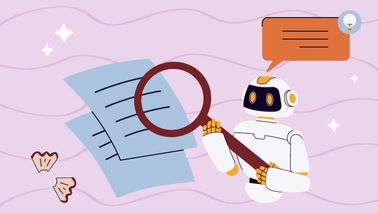 An AI chatbot helps simplify complex sentences.