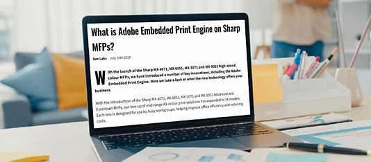 What is Adobe Embedded Print Engine on Sharp MFPs?