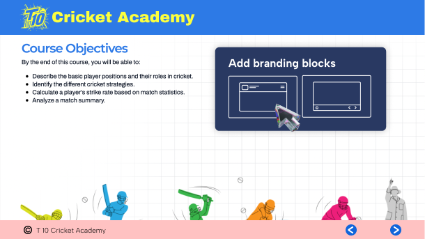 header-footer content blocks