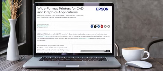 Epson Debuts Production-Class Line of SureColor T-Series Wide-Format Printers… for CAD and Graphics Applications