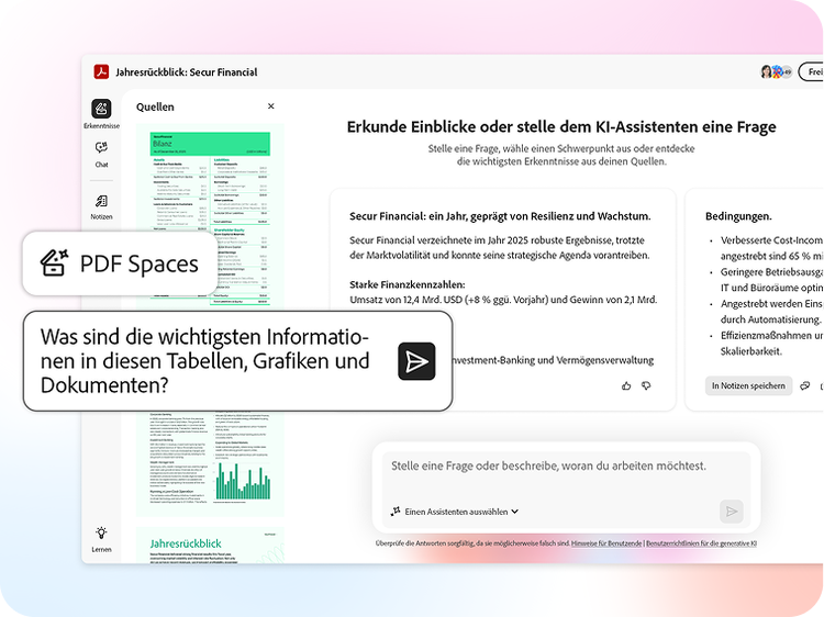 Eine KI-generierte Zusammenfassung in nummerierter Listenform mit einer Schaltfläche zum Speichern in Notizen.