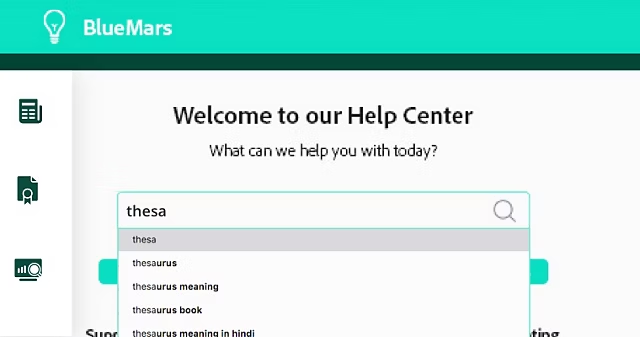 Autokorrektur bei Suchanfragen