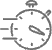 an icon of a chronometer watch with fast time drawing