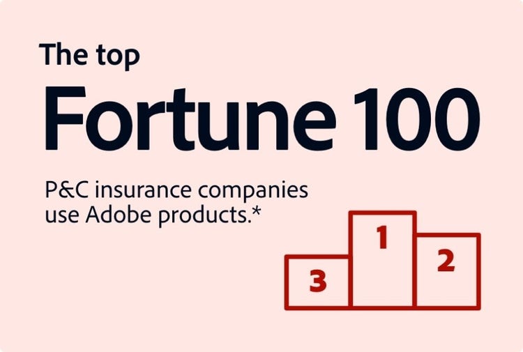 The top fortune 100 use Adobe products