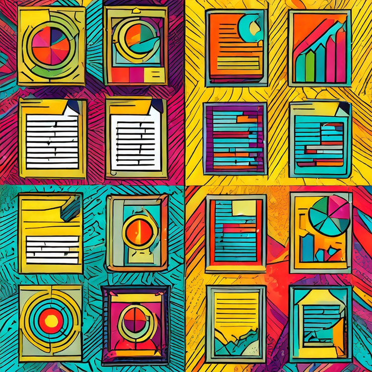 Infographic created with Adobe Firefly AI depicting different types of documents.