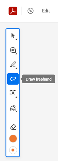 Screenshot of the edit tool in Adobe Acrobat Pro with the icon to replace an image highlighted.