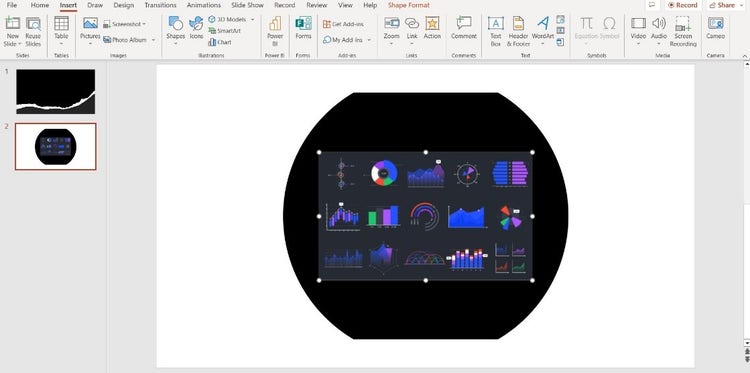 Highlighted PDF object on PowerPoint.