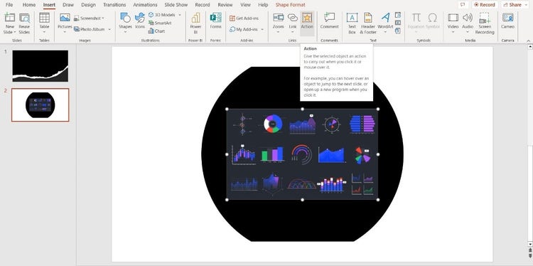 Insert Action on PowerPoint