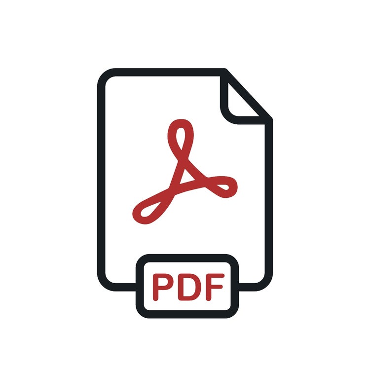 Illustration of PDF document on white background