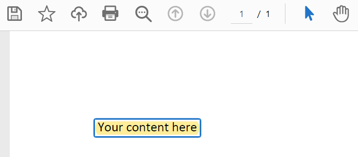 A screenshot showing highlighted text in the Adobe Acrobat app.