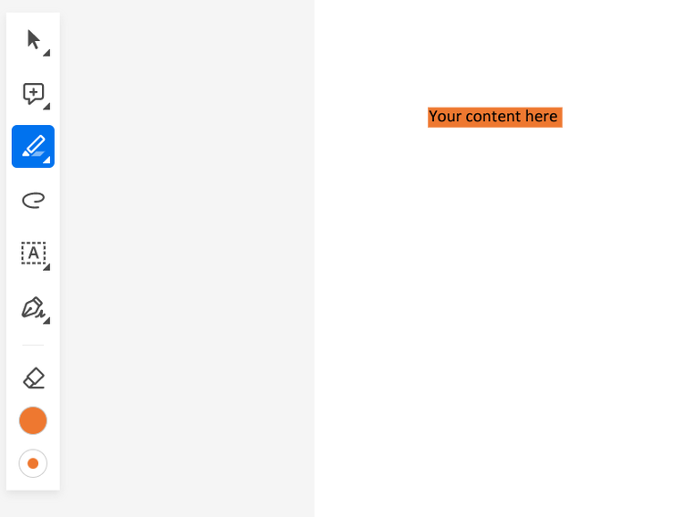 An example of highlighted text in the PDF editor.