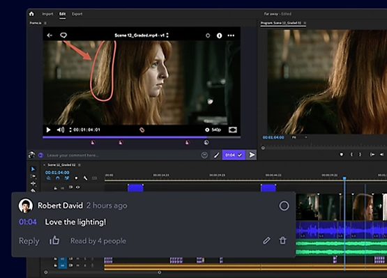 Frame.io for Creative Cloud. Now in {{premiere}} and After Effects.