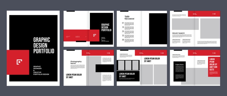 Graphic design portfolio template.