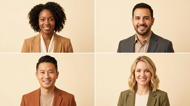 Headshots of four professionals