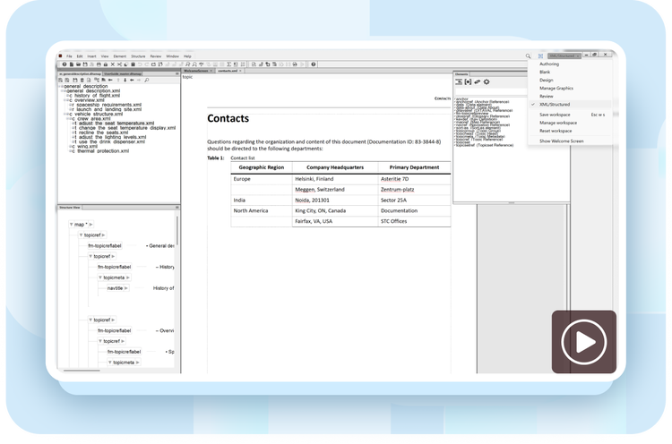 Adobe FrameMaker for XML, DITA authoring