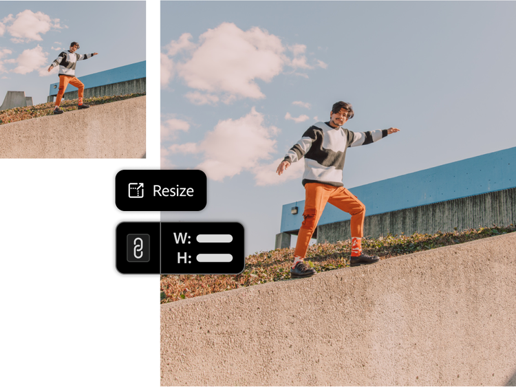 Resize your photos with Photoshop photo editor.