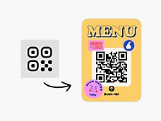 Изображение на QR код, което се добавя към меню.