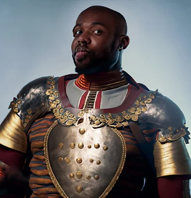 Генерирано от Firefly изображение на герой в броня с фентъзи елементи, създадено с изкуствен интелект за създаване на ресурси в разработката на игри