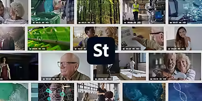 Example of pictures available on Adobe Stock with the Adobe Stock logo